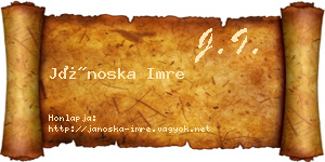 Jánoska Imre névjegykártya